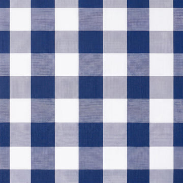 Gingham Fabric by the Yard 1 Yard x 94'' Wide Blue Poly Plaid