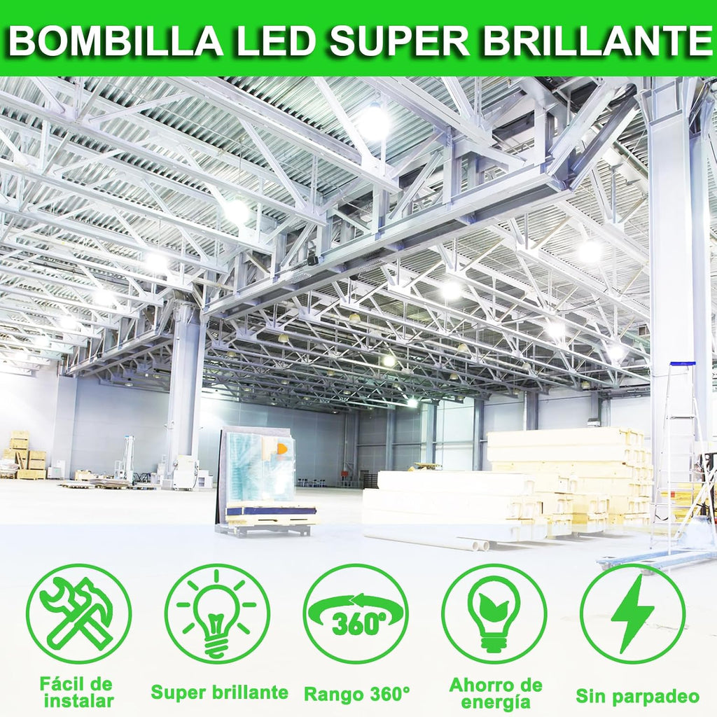 2 Pack 1000W Equivalent Led Corn Light Bulb, 10000 Lumen 5000K Daylight White 100W LED Corn Bulb, AC85-265V, E26/E39