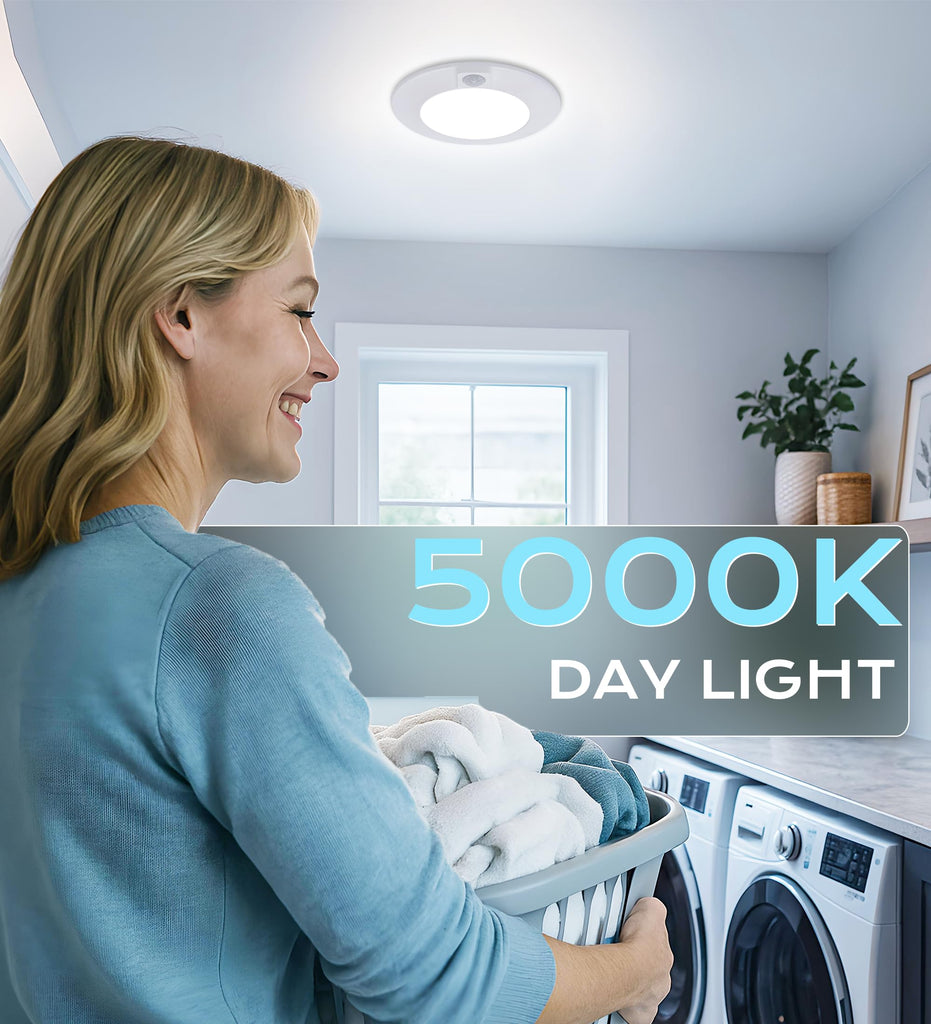 4 Pack] Motion Sensor Ceiling Light Indoor, 120V CRI90 10W 5000K Bright Day Light, 6.5 inch LED Flush Mount Ceiling