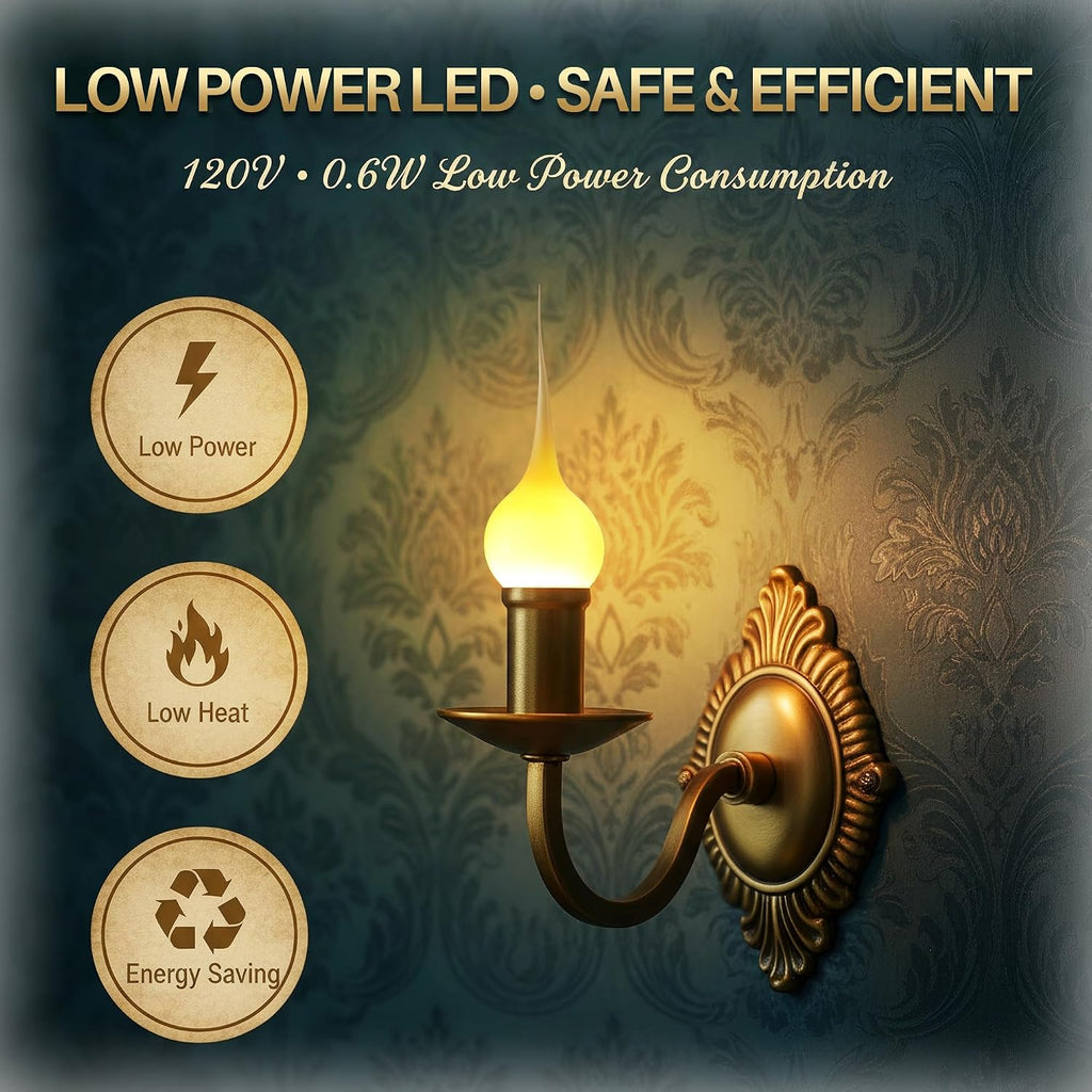 10 Pcs S11 Silicone Dipped Candle Light Bulbs,Pearl Finish Exterior