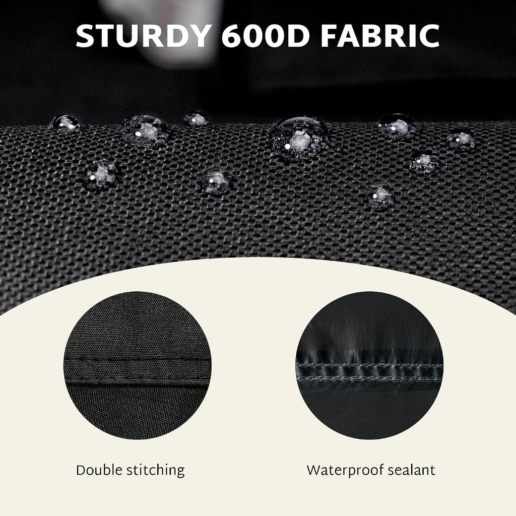 Outdoor Round Table Cover 70 x 34 inch, 6 ft, Waterproof, 600D | fit 70, 68, 66 Diameter, Weatherproof, Heavy Duty