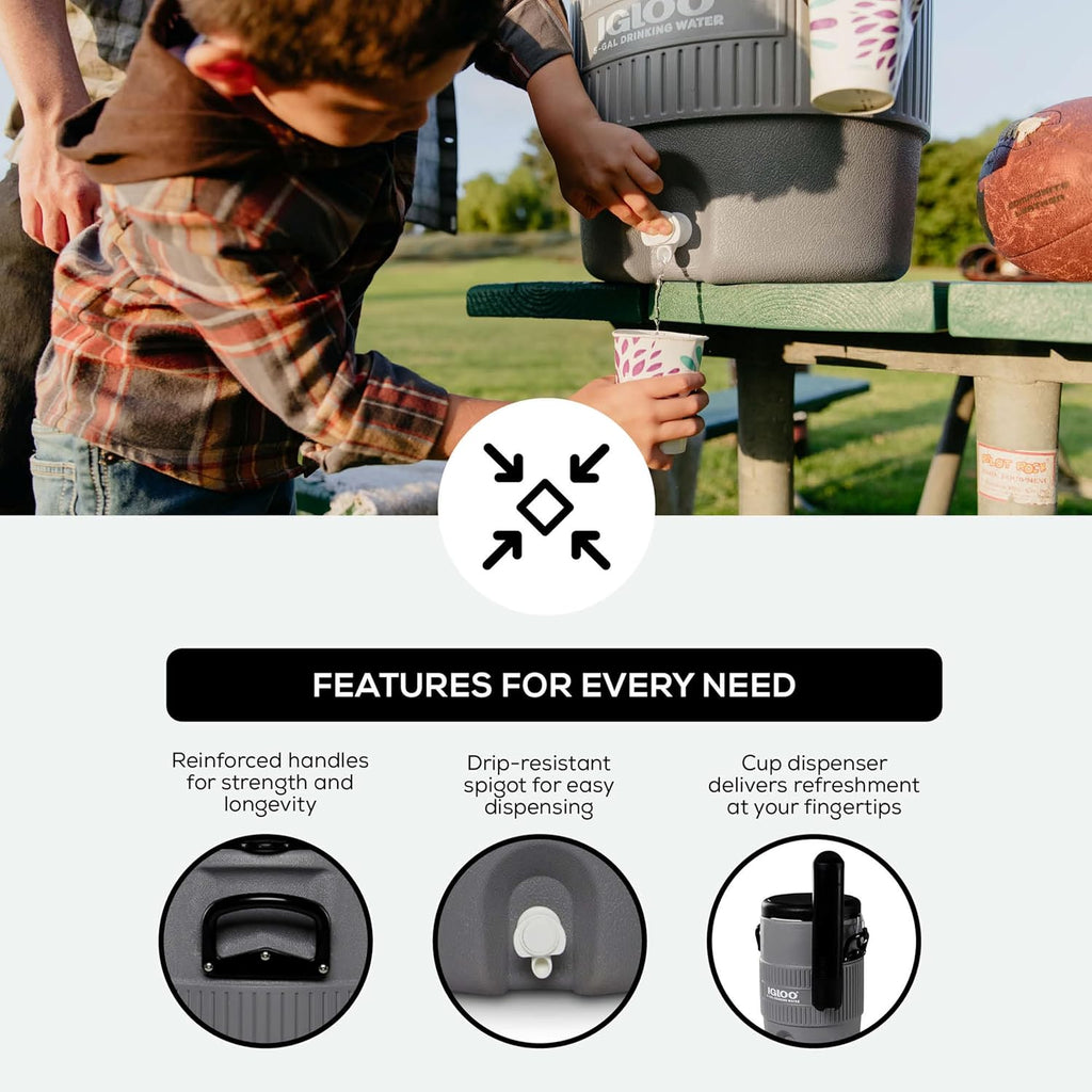 Sports Cooler | Insulated Beverage Dispenser with Spout |Portable Handwashing Station