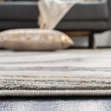 Craft Collection Area Rug - 9' x 12', Grey & Gold, Modern Abstract Design, Non-Shedding & Easy Care