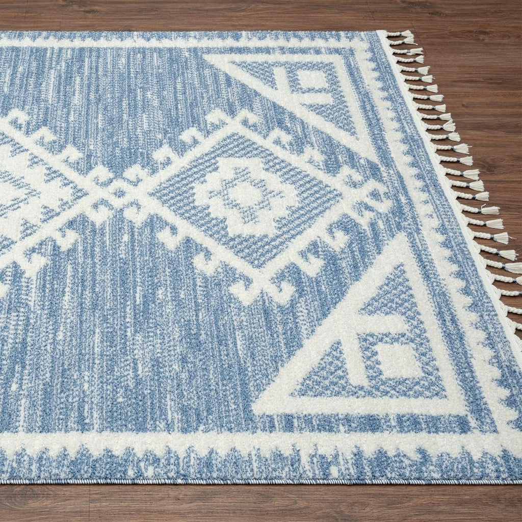 South Western Geometric Area Rug Blue