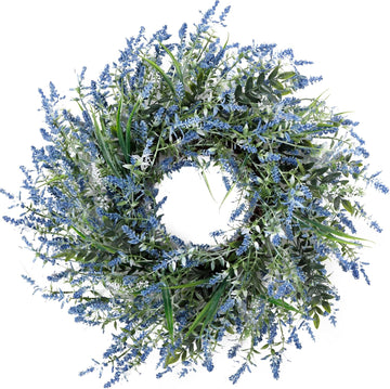 26'' Large Lavender & Eucalyptus Wreath for Front Door