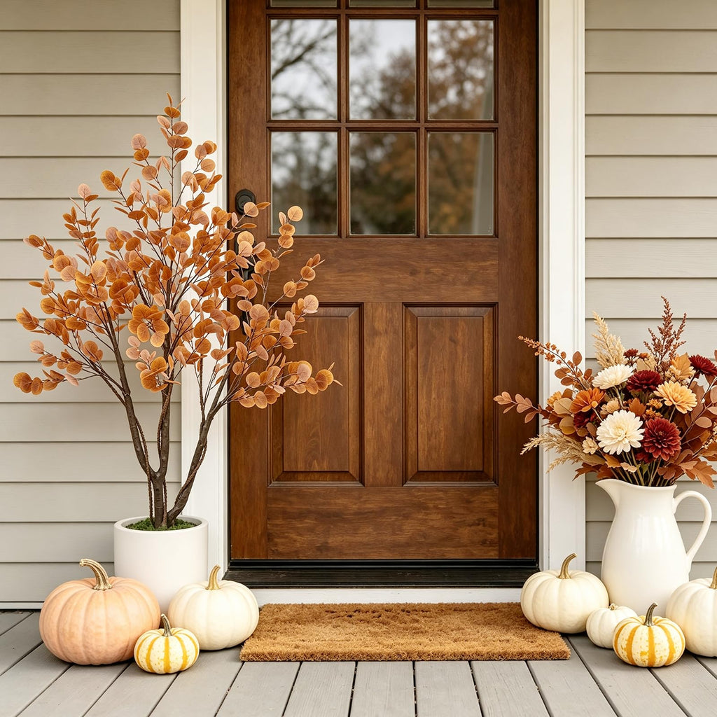Artificial Fall Eucalyptus Tree 5FT, Indoor Outdoor Faux Tree