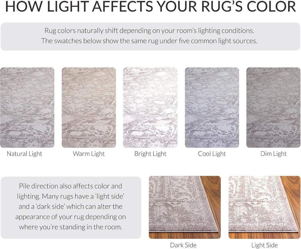 Reflection Area Rug 8x10, Large Beige & Cream RFT665A