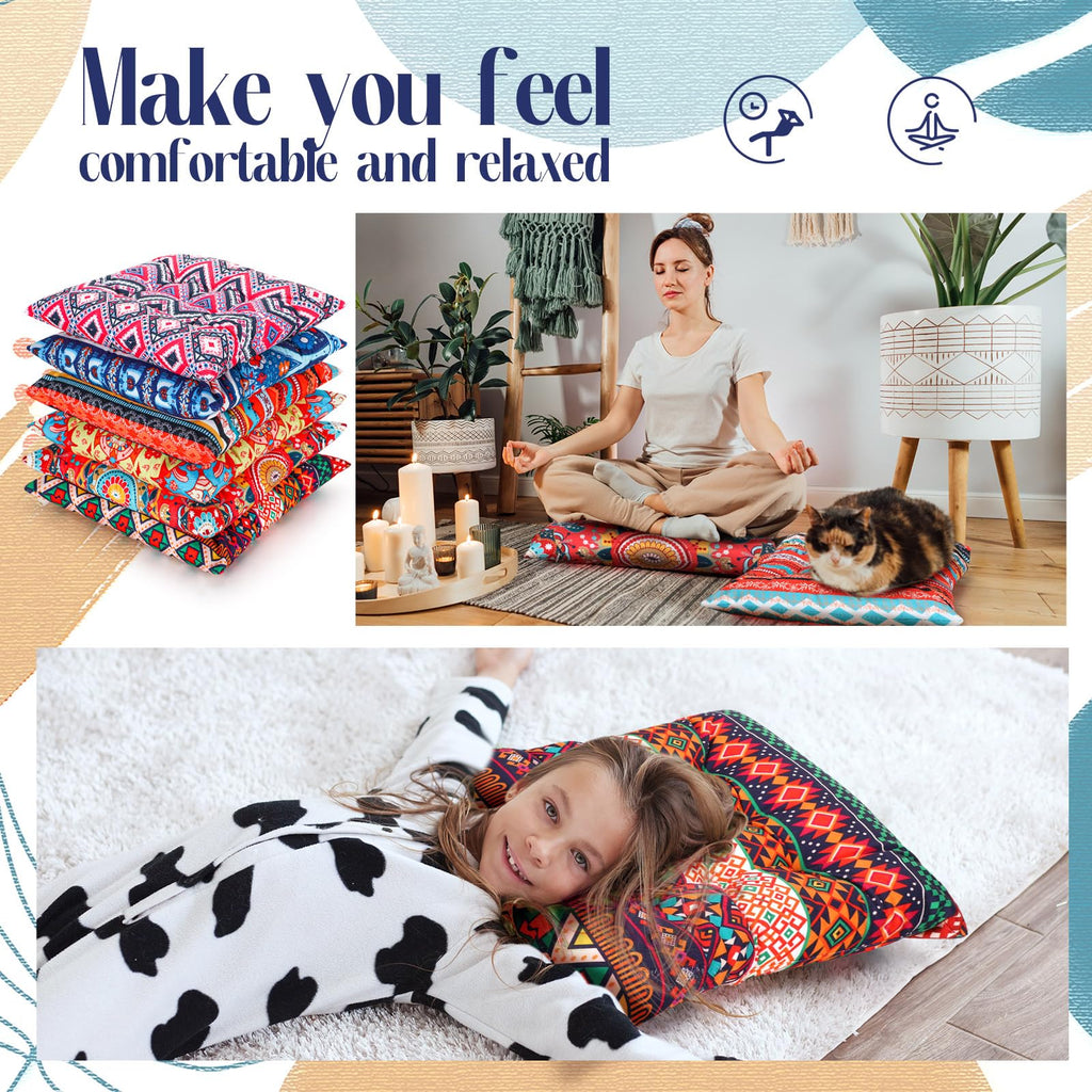 6 Pcs Bohemian Floor Pillows 15 Inch, Classic
