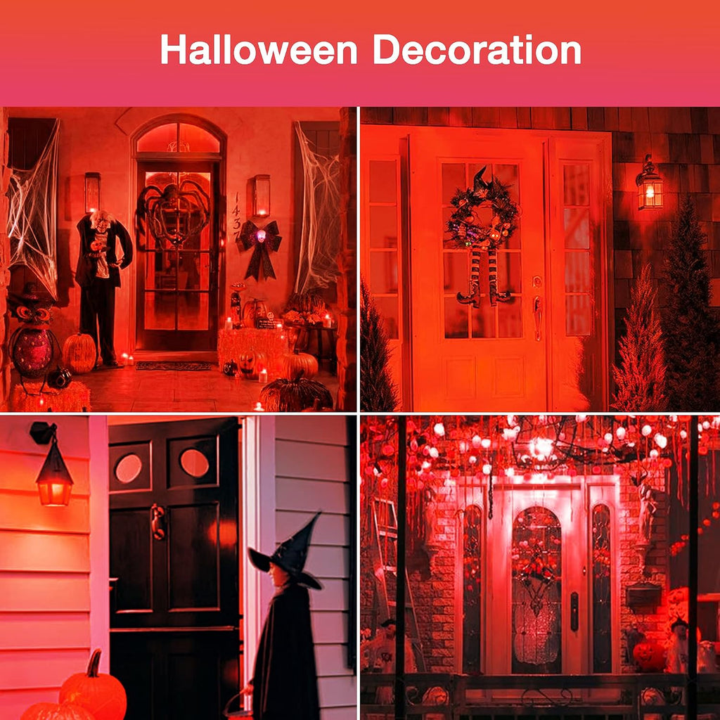 Red Light Bulb, 5W (40W Equivalent), E26 Base A15 LED Purple Bulb, Party Decoration, Porch, Home Lighting, Holiday