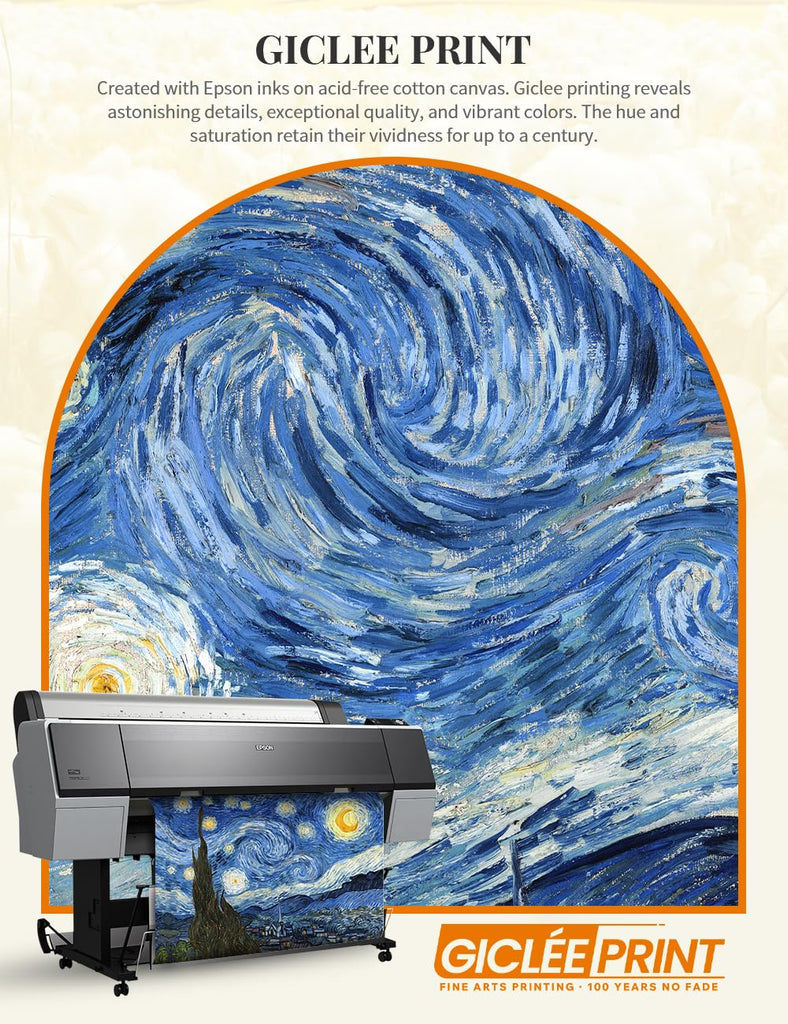 Van Gogh Canvas Wall Art, Van Gogh Starry Night, 40x30''