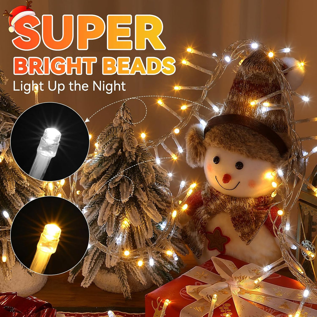 Cluster Christmas Lights String, 32Ft 500LED 9 Modes