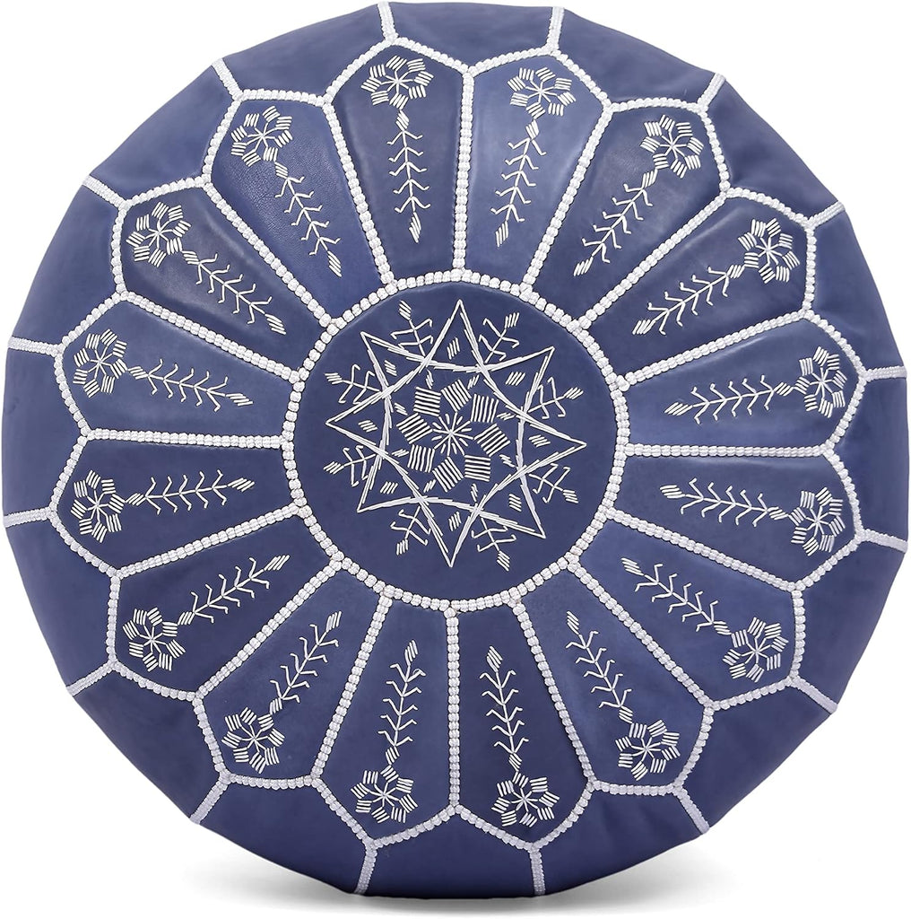 Ottoman Pouf - Stuffed, Foot Stool Ottoman Pouf, Luxury Floor Pouf , Ottoman Pouf Cover, Moroccan Pouf, Genuine