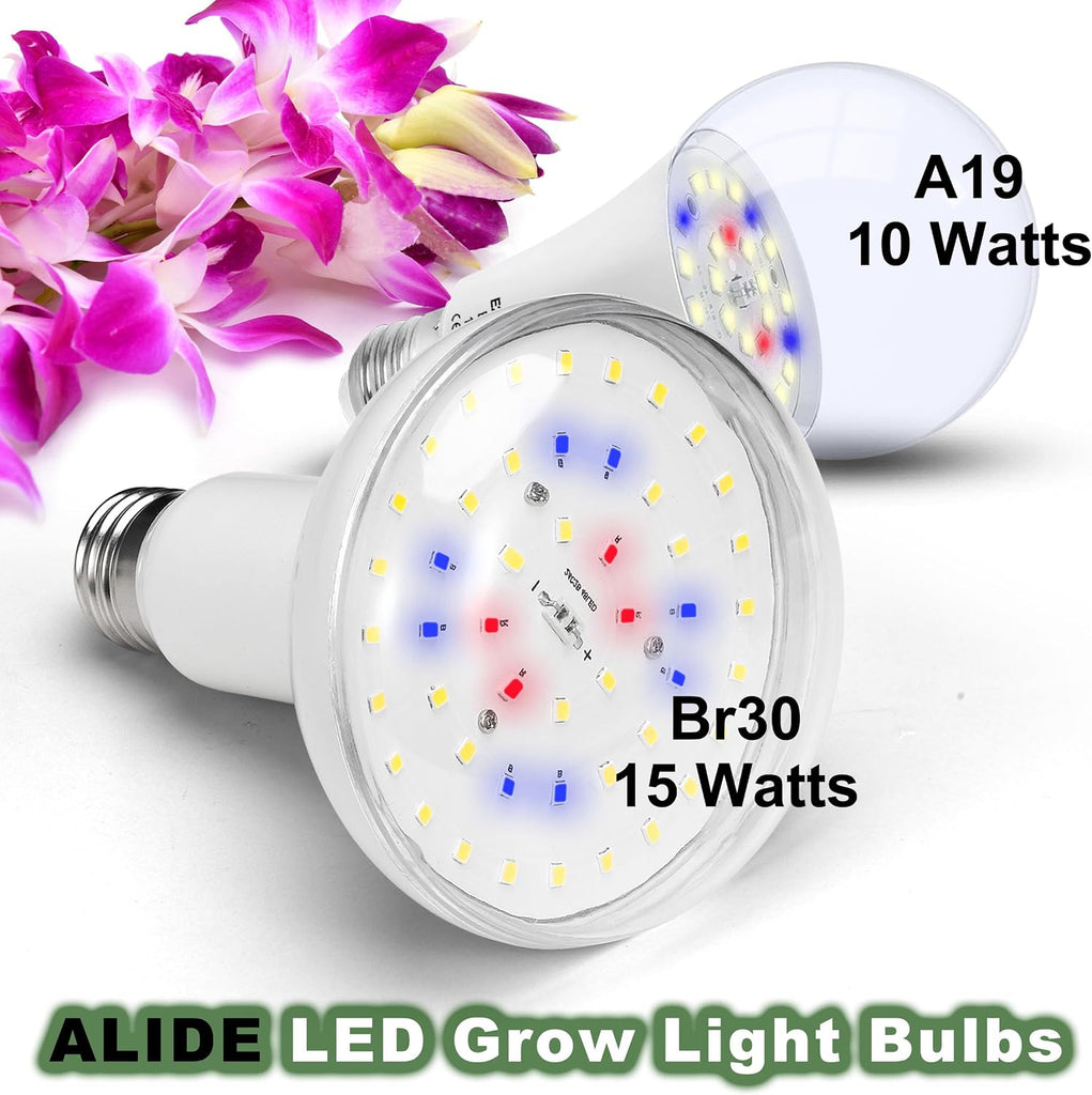 Full Spectrum Led Indoor Plant Grow Light Bulbs 15W 2000lm E26 BR30
