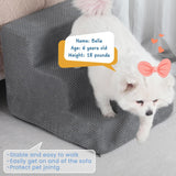 Dog Stairs for Small Dogs, 3-Step Non-Slip Pet Stairs for Couch Sofa and Chair, Dog Bed Stairs for Puppy