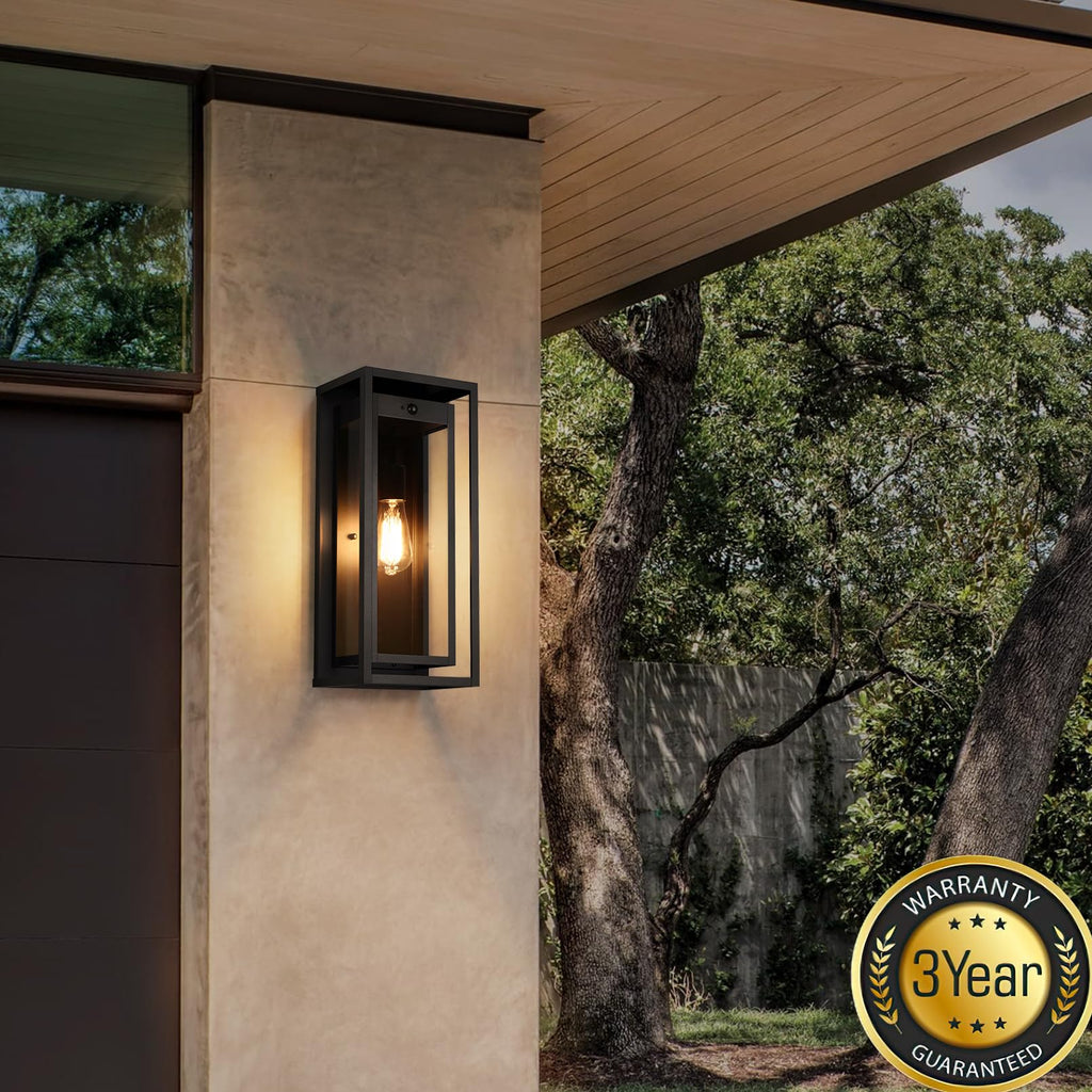 19" Motion Sensor Outdoor Wall Lights, 2 Pack Large Dusk to Dawn Outdoor Lights, 2 Lighting Modes Waterproof