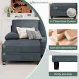 Sectional Couches for Living Room, U-Shaped Sofa with Chaise, 4-seat Large Sectional Modern Couch for Living Room