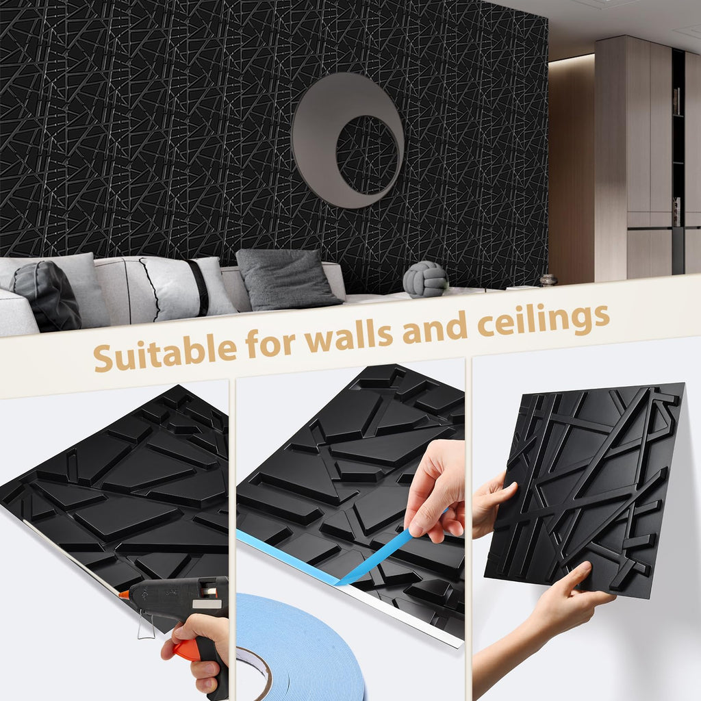 30 Pack 3D Wall Panel for Interior Wall Décor, PVC Flower Textured Wall Panels Bedroom Hotel Office, 11.8"x11.8"