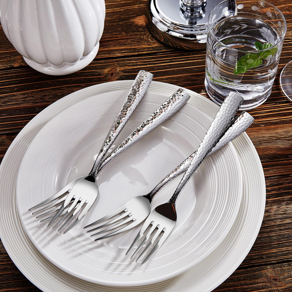 Premium Louis Hammered 20/45/65-Piece Silverware Set (65)
