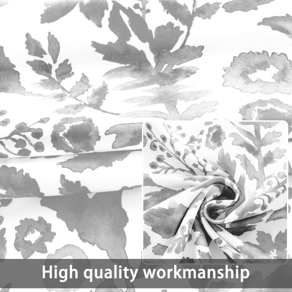 Julia Watercolor Blooming Flower Floral Lined Thermal Insulated Window Curtain Valance Rod Pocket 52 Inch by 18 Inch
