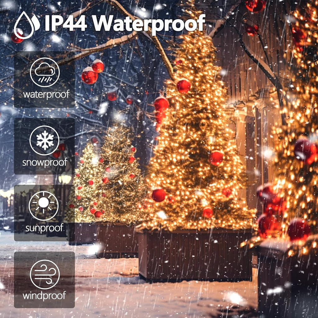 Connectable 240LED 88Ft 13Modes Christmas Lights and 50FT 1000 LED Cluster Christmas Tree Lights Outdoor Indoor
