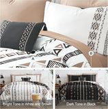 Geniospin King Comforter Set- 7 Pieces Boho Bed in a Bag, Western Bedding Set for All Seasons