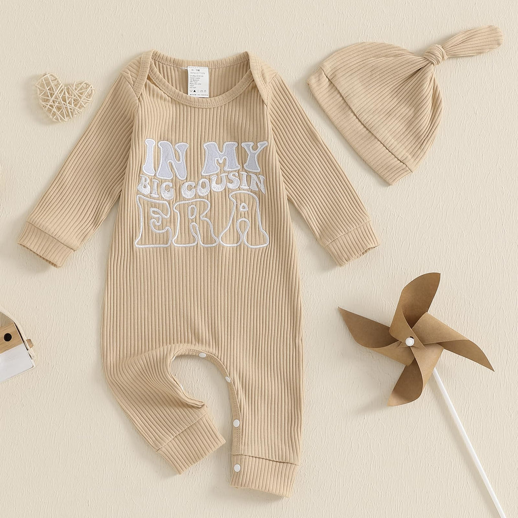 Baby Boy Romper Newborn Coming Home From Hospital Outfits Letter One-Piece Bodysuit Jumpsuit+Hat Infant Colthes Set