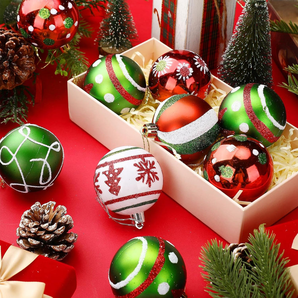Christmas Balls Shatterproof Ornaments 2.4 Inch,Classic - Set of 30