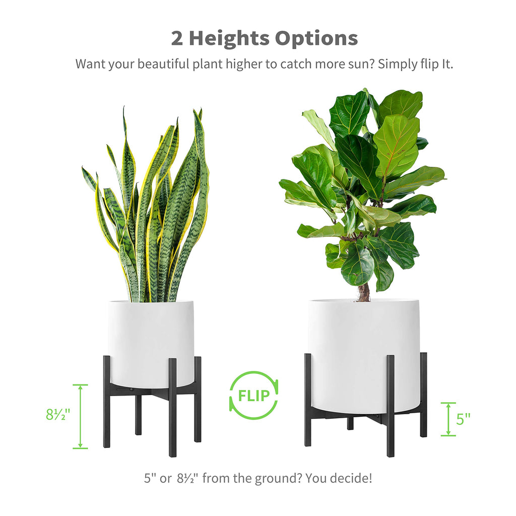 Plant Stand, Adjustable Size Fits 12 13 14 15 16 Inches Large Plant Pot, Metal Planter Stand, Mid Century Expandable