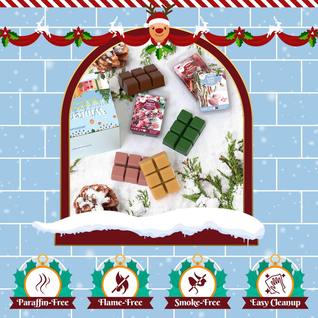 Winter Scented Wax Melts, Holiday Soy Wax Cubes for Wax Warmer