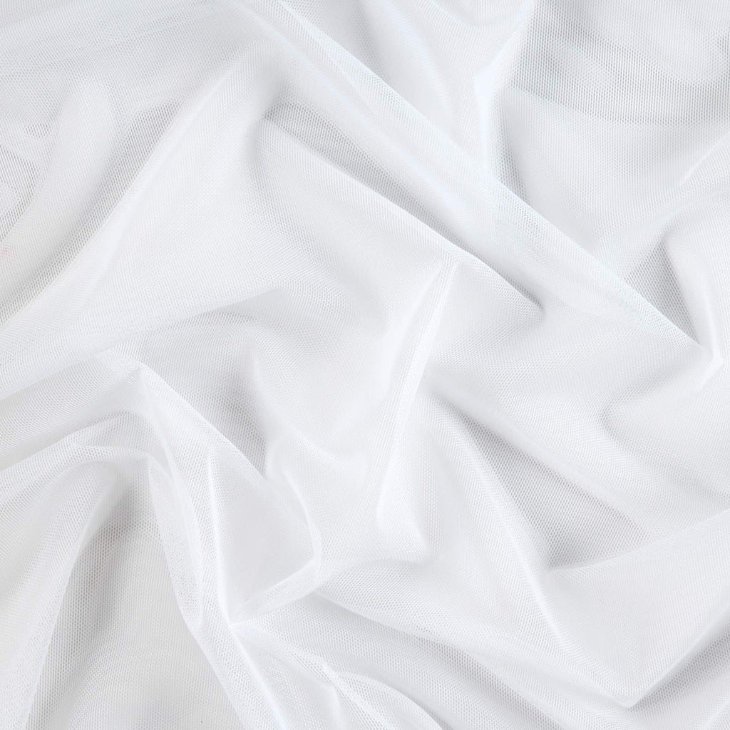 Power Stretch Mesh White, Fabric by the Yard