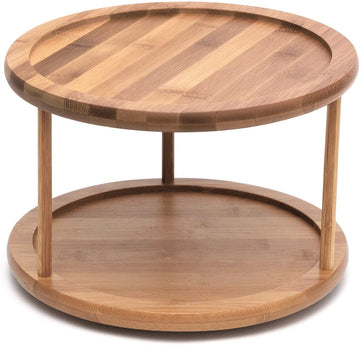 8302 Bamboo Wood 2-Tier 10" Kitchen Turntable