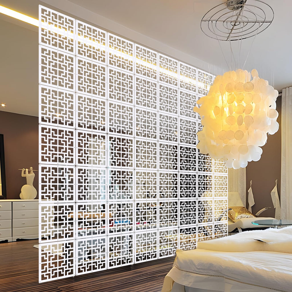 Hanging Room Divider Panels, 36 PCS White