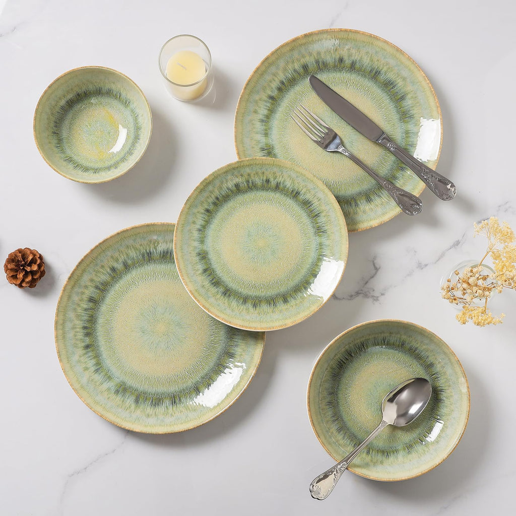 Ceramic Plates and Bowls Sets for 4,16 pcs Dinnerware sets
