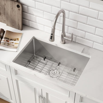 27 Inch Undermount Handmade Single Bowl Kitchen Sink