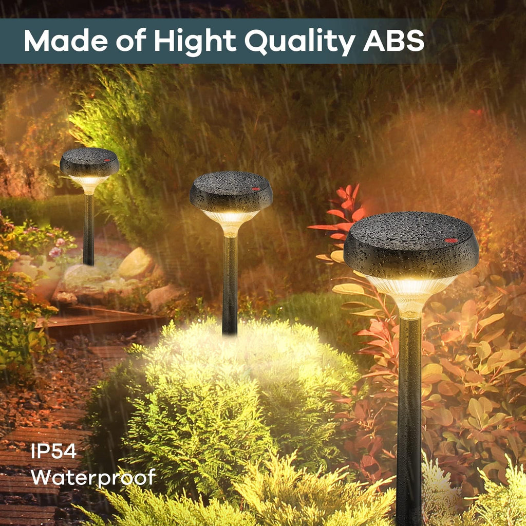 Solar Lights Outdoor4 Pack, Solar Pathway Lights Warm White