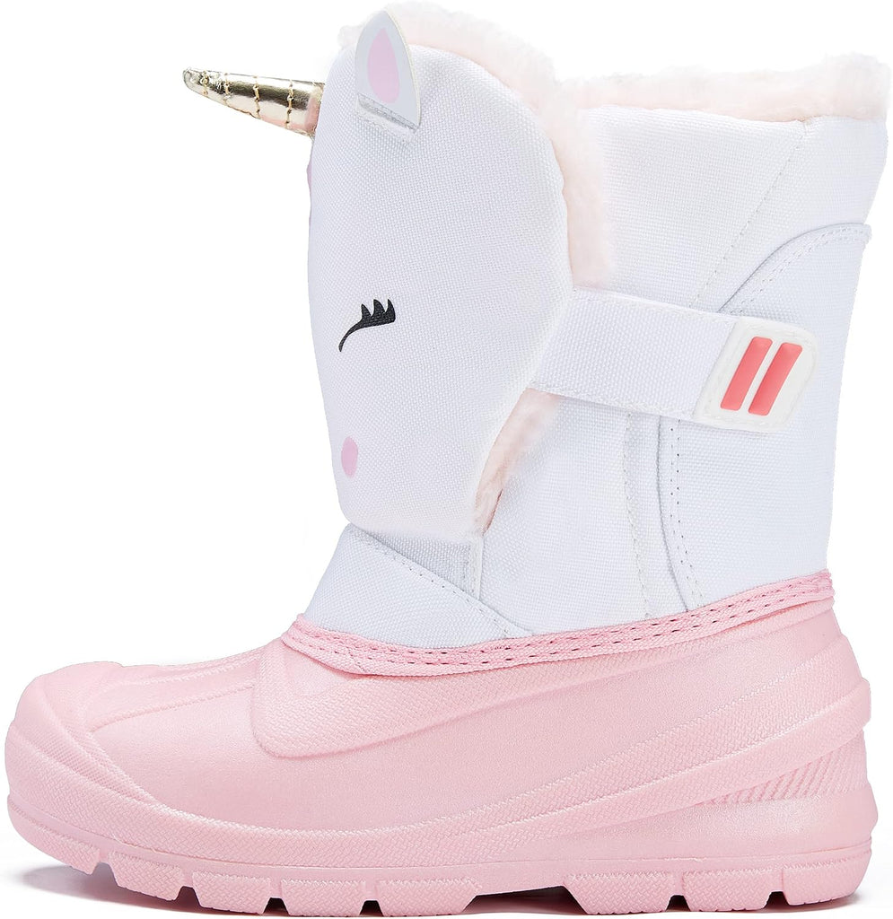Kids Snow Boots Waterproof Toddler Winter Girl Boy Insulated Fleece