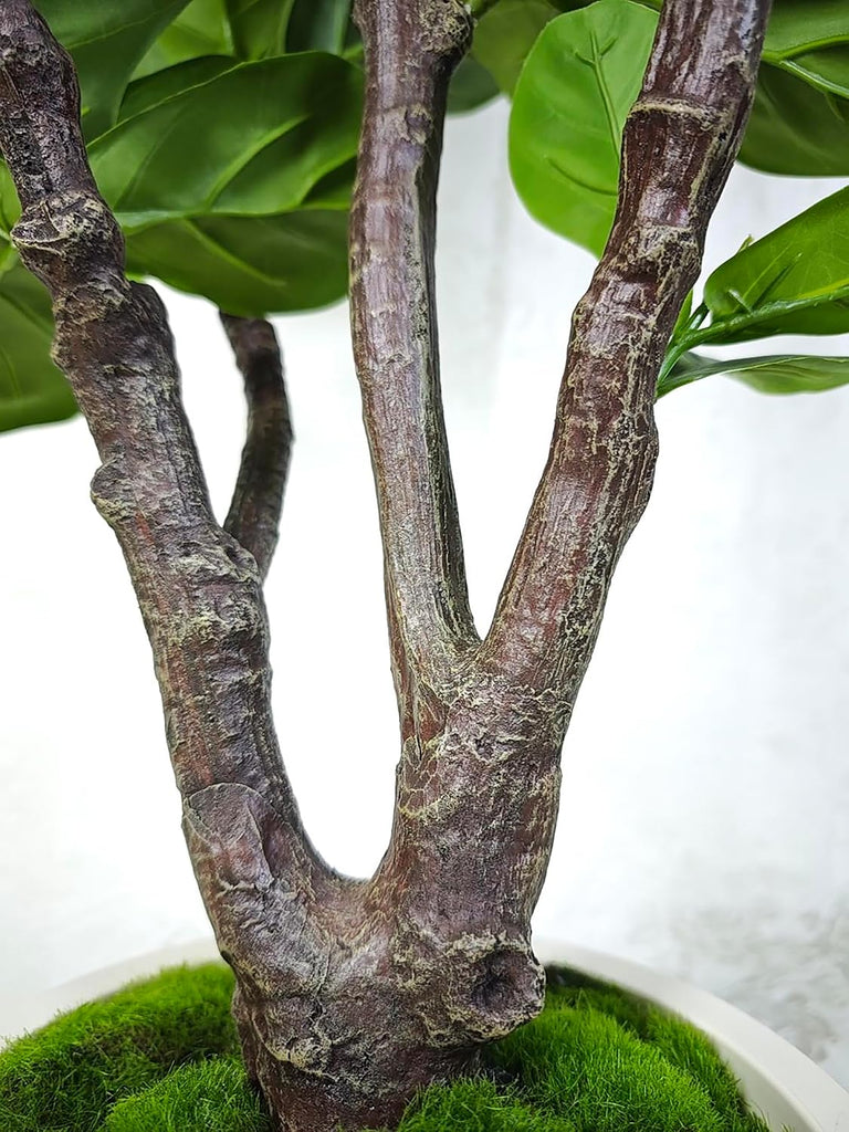 Fiddle Leaf Fig Tree Artificial 4.5FT - 54 Inch Tall Fake Plant Indoor Faux Tree with Bendable Branches & Realistic