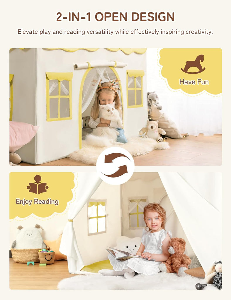 In-1 Kids Play Tent, Indoor Tent with Double Doors