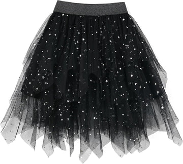 Girls Sweet Layered Mesh Skirt Party Birthday Dance Princess Skirt