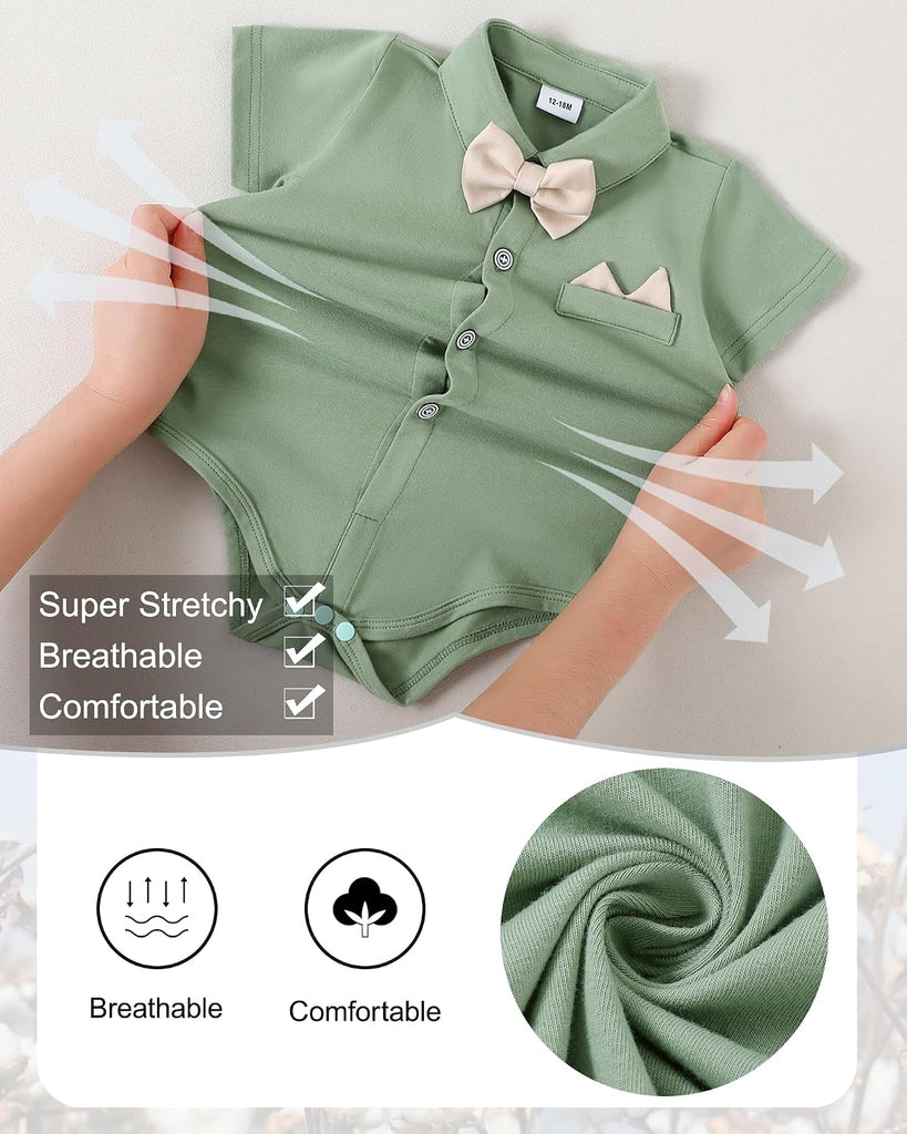 Baby Boy Clothes Suit Infant Gentleman Outfit 4Pcs Set