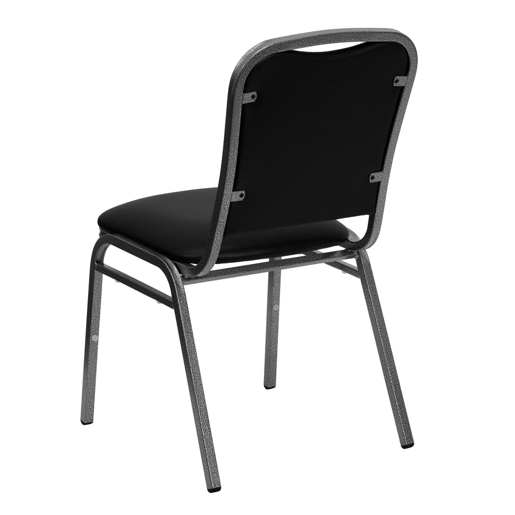 Stacking Banquet Chair in Black Vinyl
