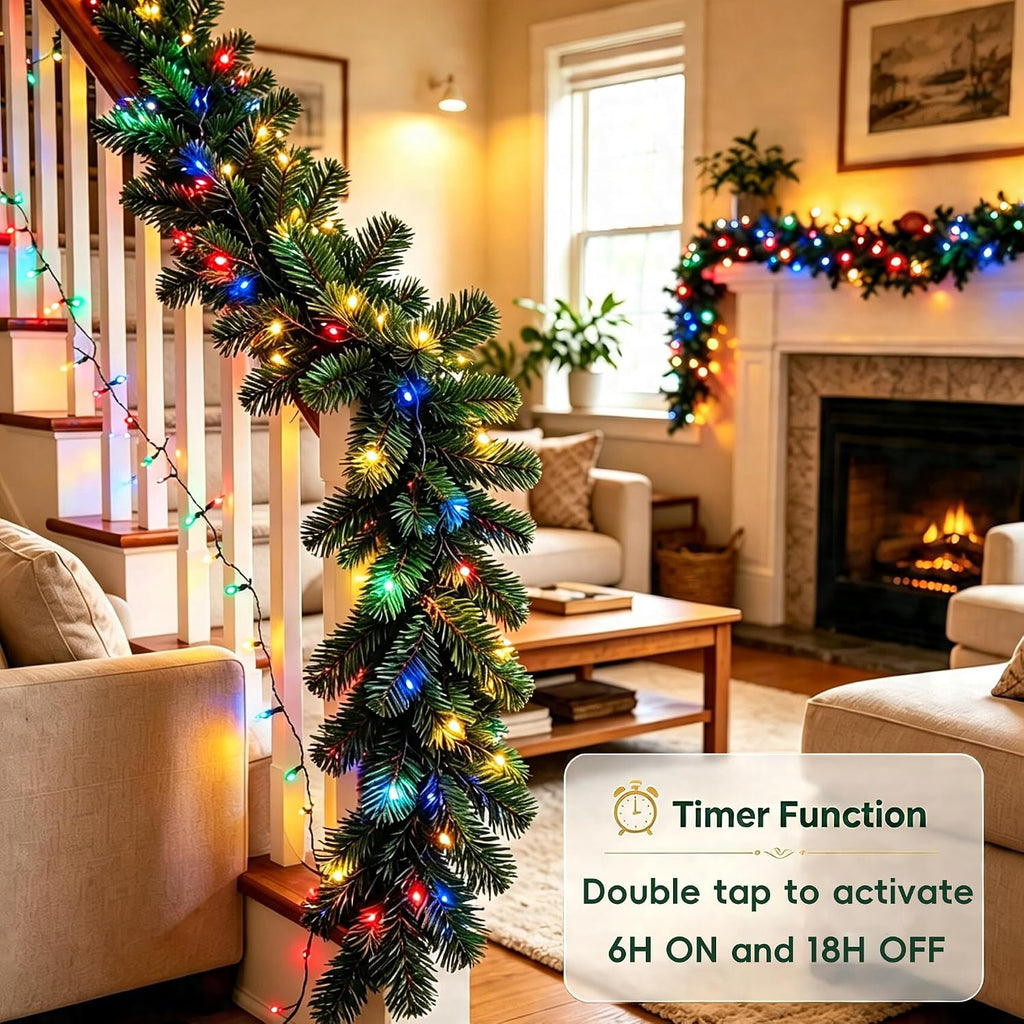 Christmas Light 1000 LEDs 336ft Green Cable Wire Fairy String Tree Twinkle Lights Plug in 12 Modes for Christmas