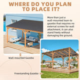 20' x 10' Outdoor Wood Gazebo for Patio, Large Outdoor Lean  - Image 6
