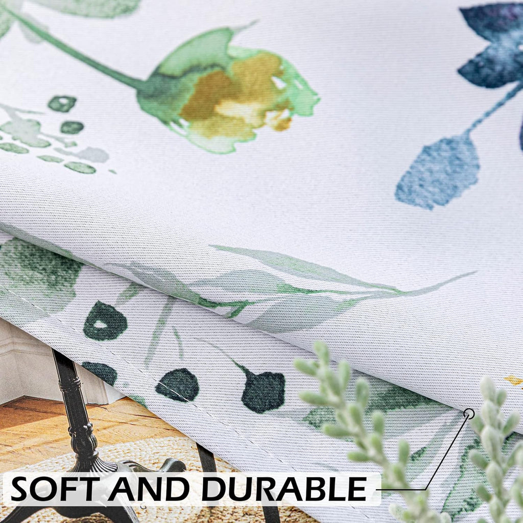 Floral Curtains 84 inches Long Living Room Curtains Room Darkening Curtains Thermal Insulated Light Blocking Drapes
