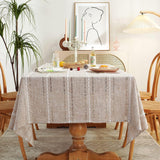 60 x 84 inches Farmhouse Style Linen tablecloths, Wrinkle Resistant Washable Dining Room Table Cloth