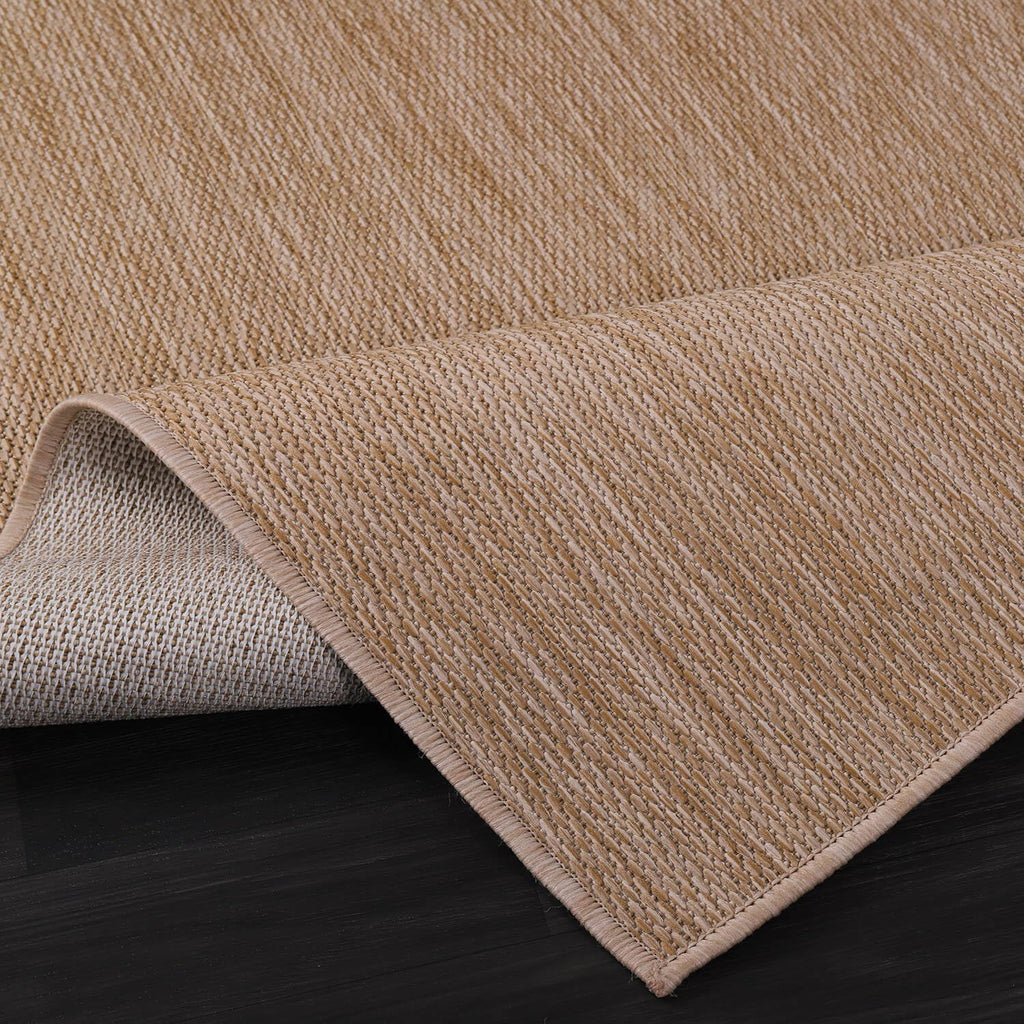 Washable Indoor Outdoor Rug 8x10 Weather Resistant Area Rugs Modern Solid Jute Rug for Porch Deck Balcony Backyard