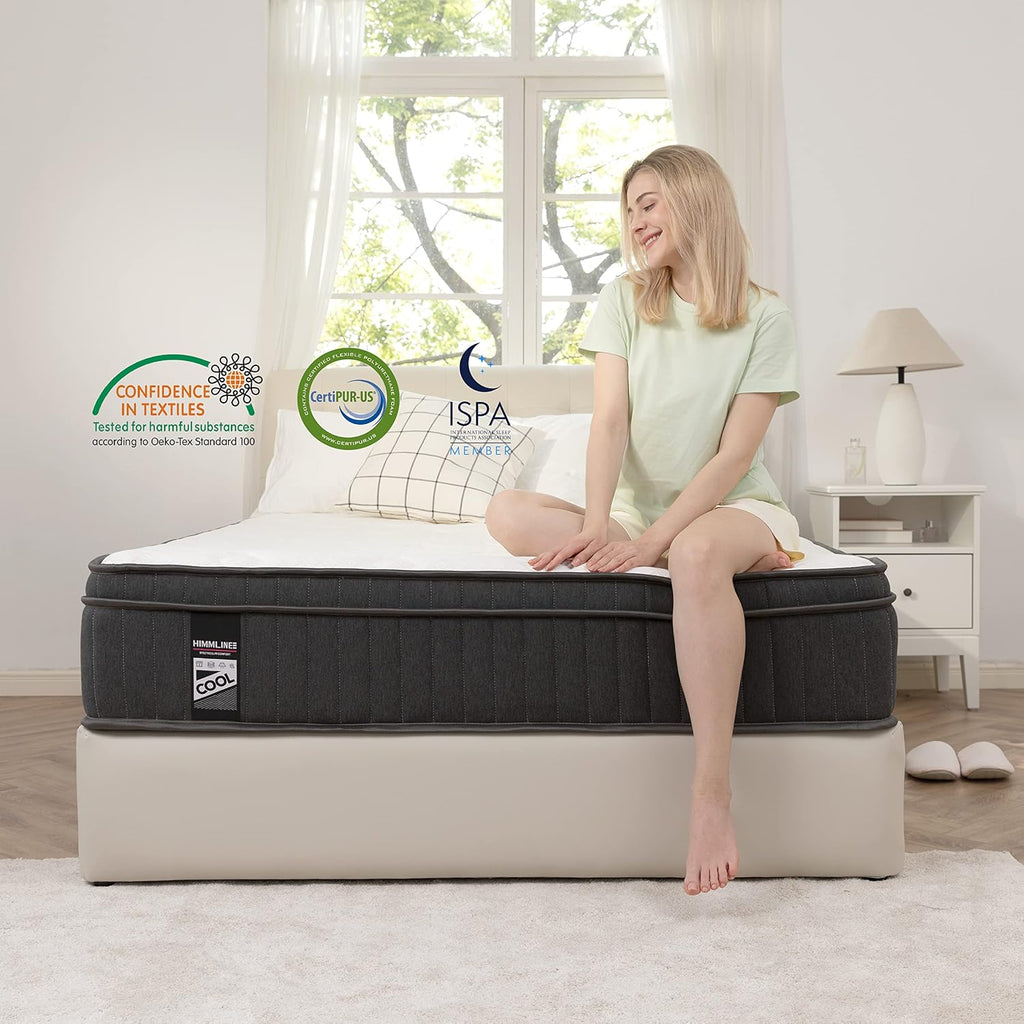 12 Inch Cal King Mattress, Gel Memory Foam Pocket Spring, Medium | Hybrid Bed Mattress in a Box, Cooler Sleep &