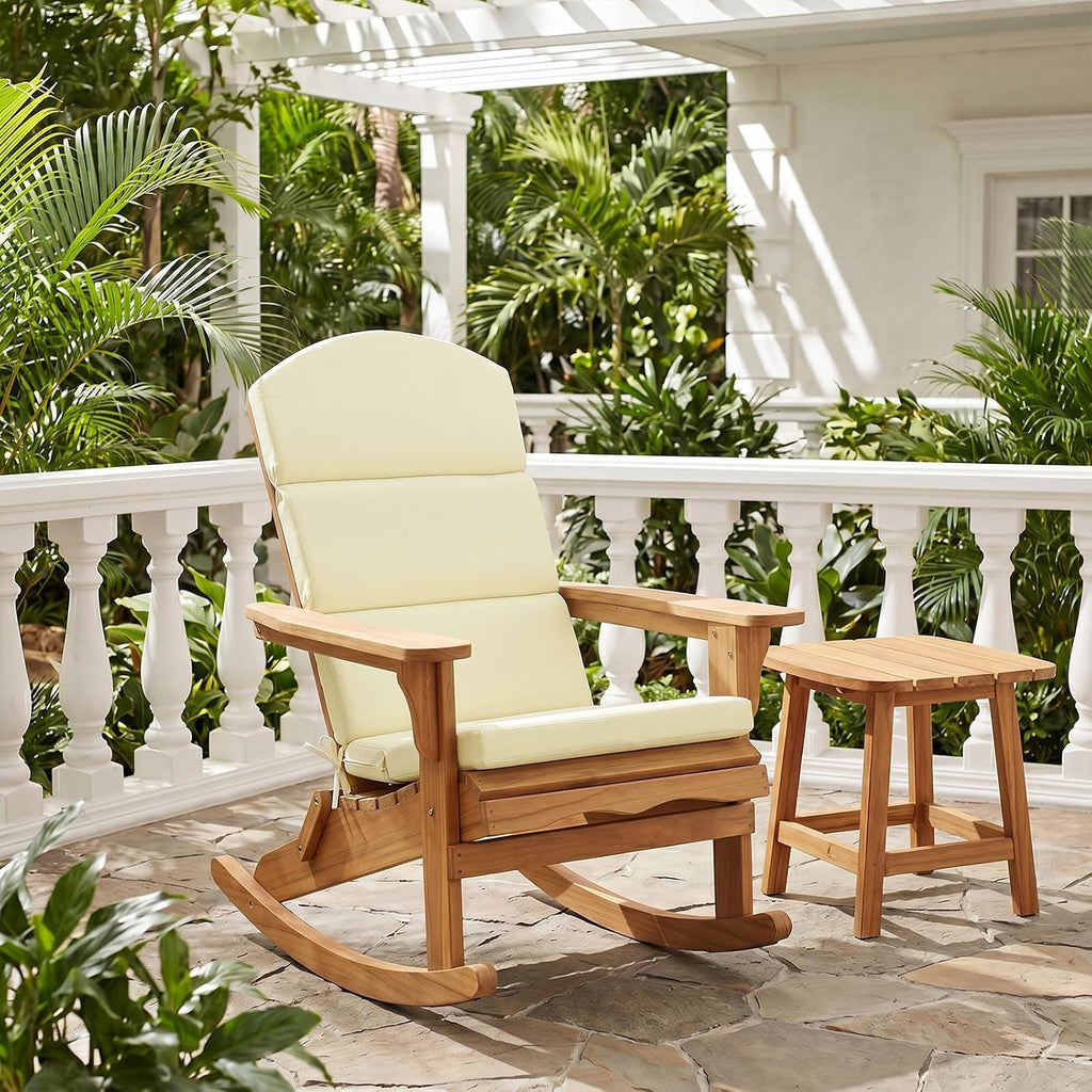 52x20 Inch Outdoor Adirondack Chair Cushion, Fade-Resistant and Water-Resistant Olefin Fabric Patio Chair Cushions