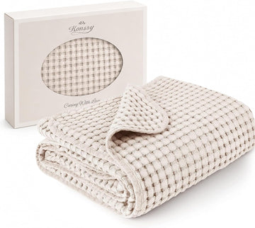 Waffle Baby Blanket for Boys & Girls, Soft Newborn Swaddle Blanket