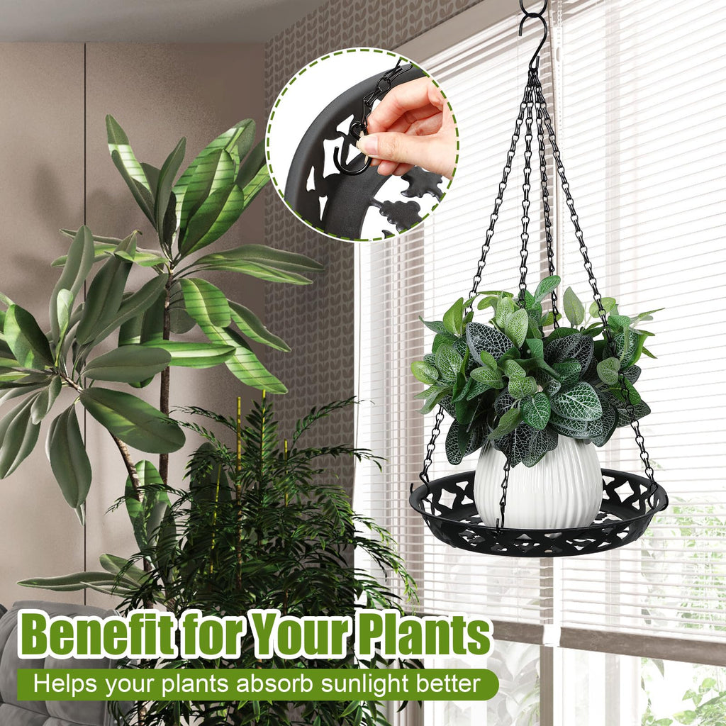 2 Pack Plant Hanger, 12" Metal Hanging Planter for Indoor Plants